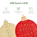 Esfera Enfeites de Natal para áreas externas e internas - 180 luzes LED - 8 funções de iluminação