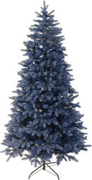 Árvore de Natal Azul Royal com Micro LEDs — Galhos Articulados e Design Moderno