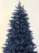 Árvore de Natal Azul Royal com Micro LEDs — Galhos Articulados e Design Moderno