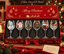 Conjunto de 6 Taças Decorativas de Natal 3D com Caixa