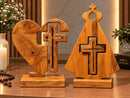 Nossa Senhora Aparecida em Madeira | Crucifixo Giratório